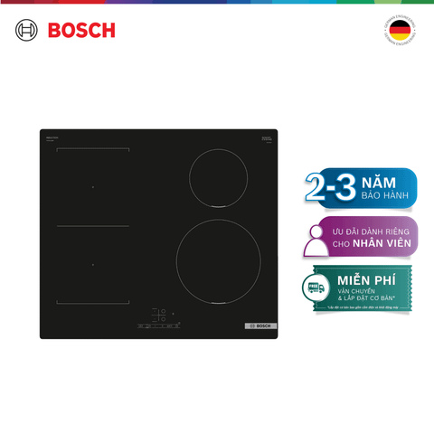Bếp từ Bosch 3 vùng nấu PWP611BB5E - Series 4 (60cm)
