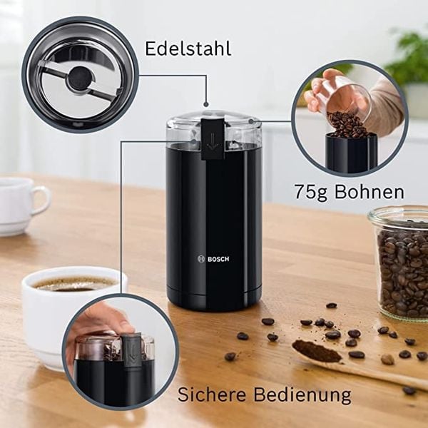 Máy xay cà phê cầm tay Bosch TSM6A013B màu đen