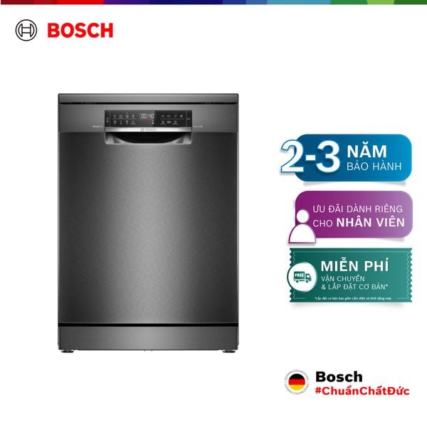 Máy rửa chén bát độc lập Bosch 13 bộ SMS6ECC51E - Series 6, màu đen