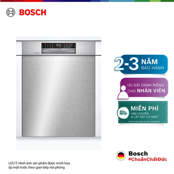 [HÀNG LOẠI B] Máy Rửa Chén Bát Bán Âm 14 Bộ Bosch SMU6ECS57EB - Series 6 (60cm)