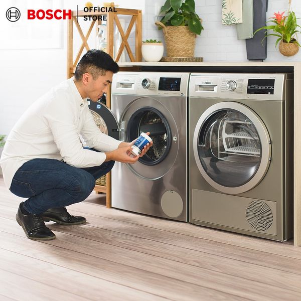 Bột tẩy cặn nhanh máy giặt và máy rửa chén