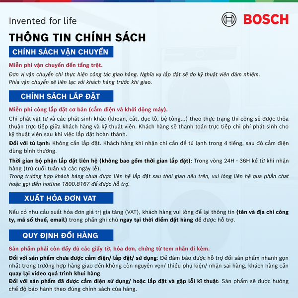 [HÀNG LOẠI B] [NHẬP MÃ HANGB5TR] Máy rửa chén độc lập Bosch 14 bộ SMS6ZCI49EB - Series 6 (60cm, màu inox)