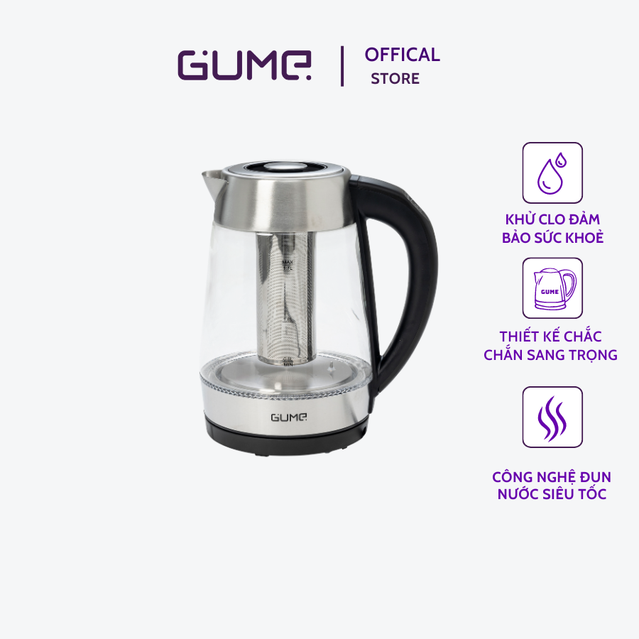 Ấm Siêu Tốc Cách Nhiệt Hàn Quốc GMEK-2202 GUME Hàn Quốc - Bảo Hành 12 Tháng Lỗi 1 Đổi 1