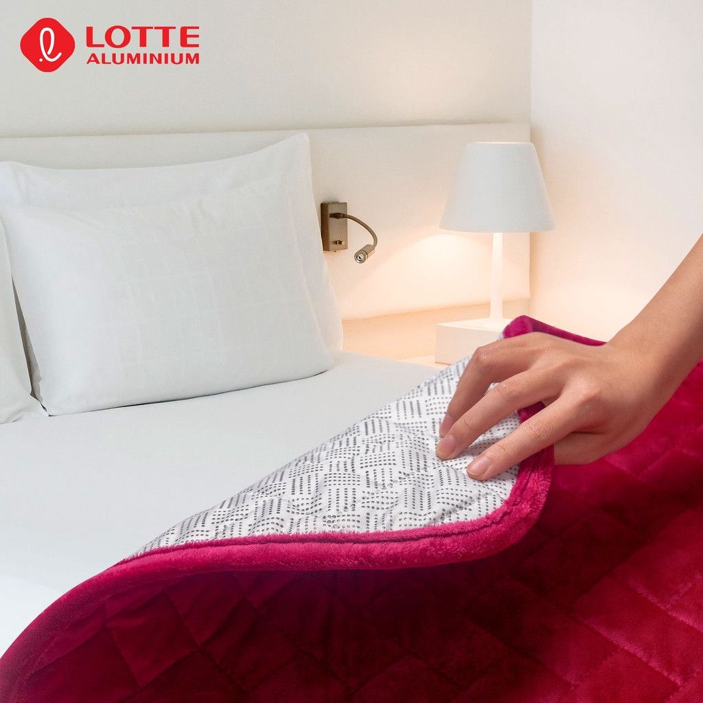 Đệm Sưởi Cao Cấp LOTTE Aluminium, Sợi Siêu Vi (Microfiber) Cách Điện, Bảo Hành 24 Tháng