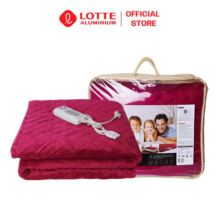 Đệm Sưởi Cao Cấp LOTTE Aluminium, Sợi Siêu Vi (Microfiber) Cách Điện, Bảo Hành 24 Tháng