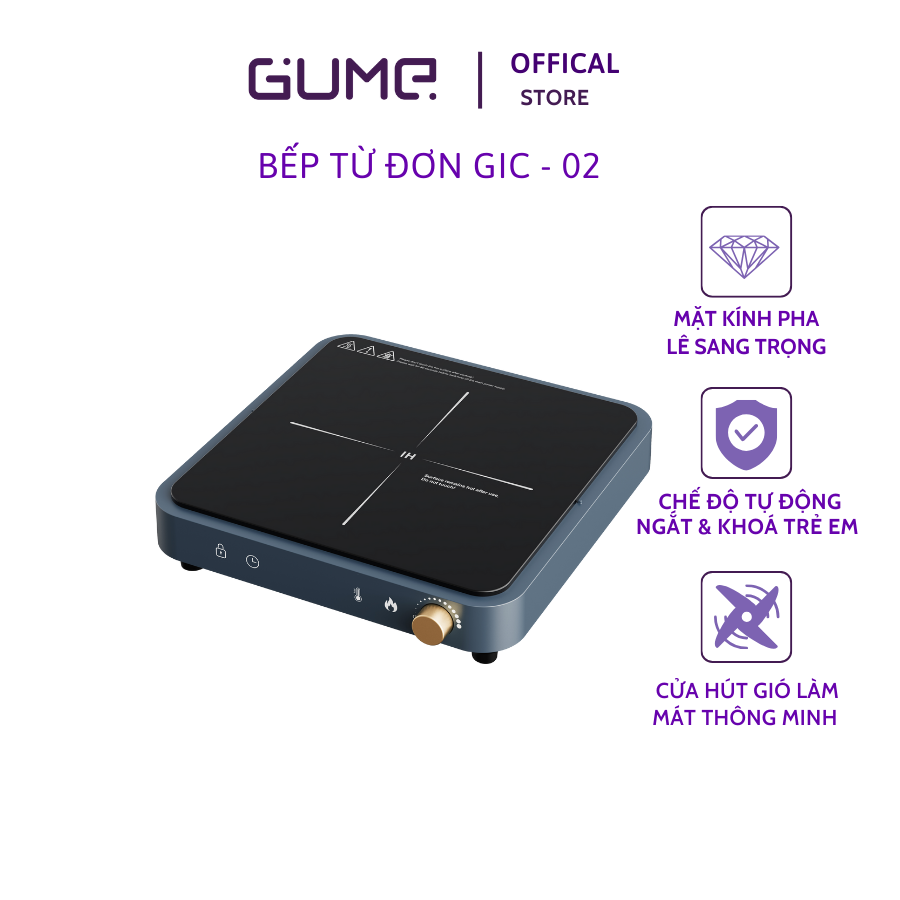 Bếp Từ Đơn GIC LITE 02 GUME Hàn Quốc - GIC-02 - Bảo Hành 12 Tháng
