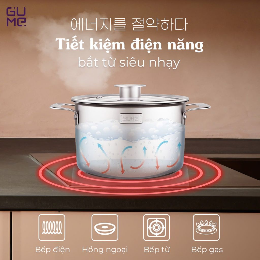 Bộ Nồi Namsan 4PCS GMP-3426 GUME - Bảo hành 1 đổi 1 trong 15 ngày