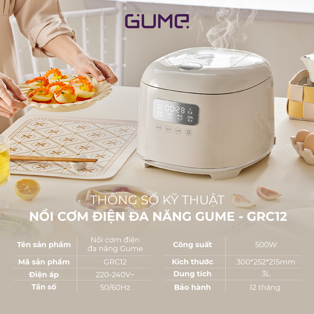 Nồi Cơm Điện Đa Năng GUME Hàn Quốc - GRC-12