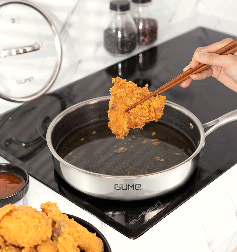 Bộ Nồi Chảo Inox đáy 5 Lớp GMPPS-2201 GUME Hàn Quốc - Bảo hành 1 đổi 1 trong 14 ngày (5 sản phẩm)