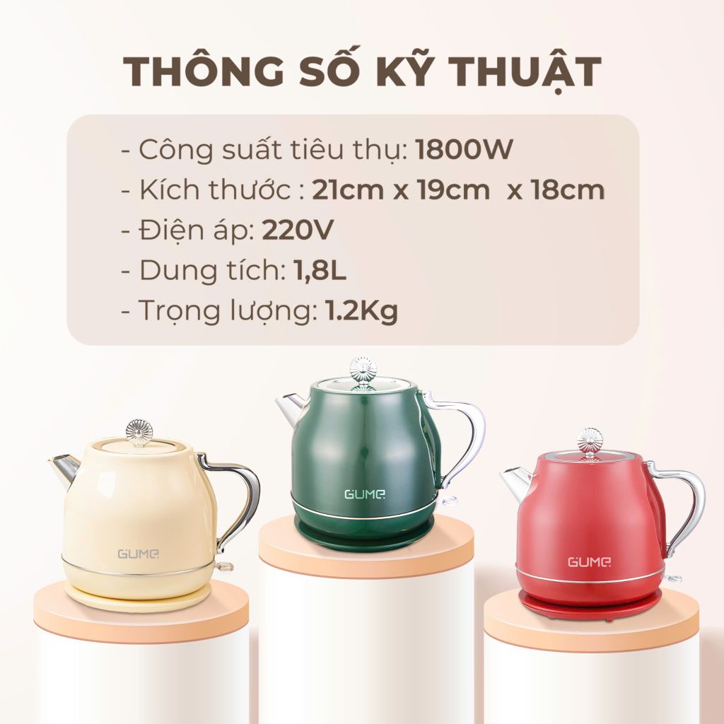 Ấm Đun Nước Siêu Tốc GUME GMEK-031/32 Hàn Quốc