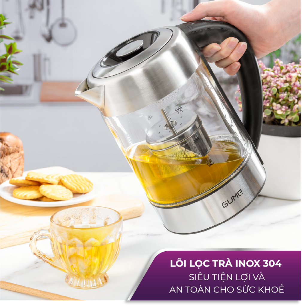 Ấm Siêu Tốc Cách Nhiệt Cao Cấp GMEK-2201 GUME Hàn Quốc - Bảo Hành 12 Tháng Lỗi 1 Đổi 1