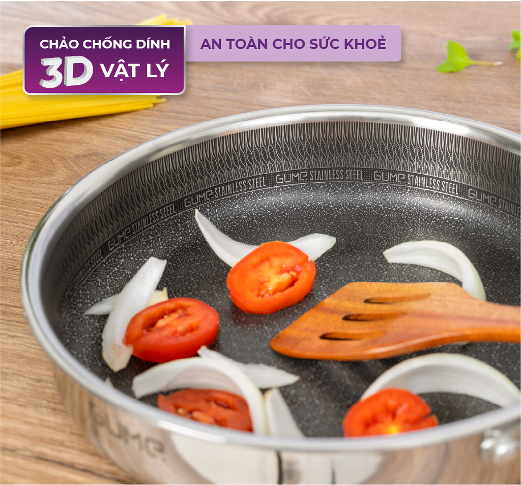 Bộ Nồi Chảo Inox đáy 5 Lớp GMPPS-2201 GUME Hàn Quốc - Bảo hành 1 đổi 1 trong 14 ngày (5 sản phẩm)