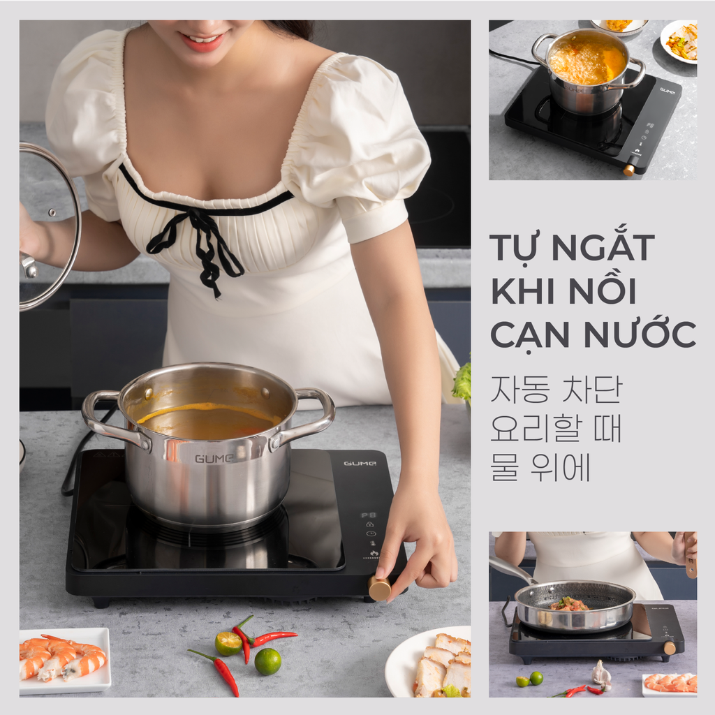 Bếp Từ Đơn GIC LITE-01 GUME Hàn Quốc - GIC-01- Bảo Hành 12 Tháng