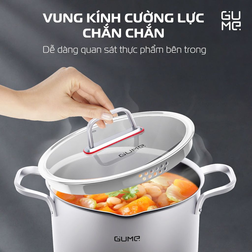 Bộ nồi inox 5 món Hanok GM-2202 Cao Cấp Gume Hàn Quốc - Bảo hành 12 tháng chính hãng