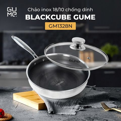  Chảo Inox 18/10 Chống Dính Blackcube Gume Korea GM1328N  - Bảo Hành Chính Hãng 1 đổi 1 trong 15 ngày 