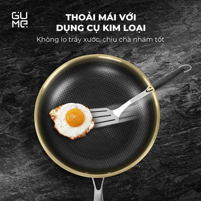 Chảo Inox 18/10 Chống Dính Blackcube Gume Korea GM1328N  - Bảo Hành Chính Hãng 1 đổi 1 trong 15 ngày