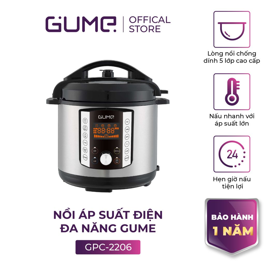 Nồi Áp Suất Đa Năng GUME Hàn Quốc - GPC-2206 - Bảo Hành 12 Tháng