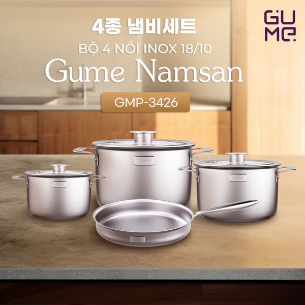  Bộ Nồi Namsan 4PCS GMP-3426 GUME - Bảo hành 1 đổi 1 trong 15 ngày 