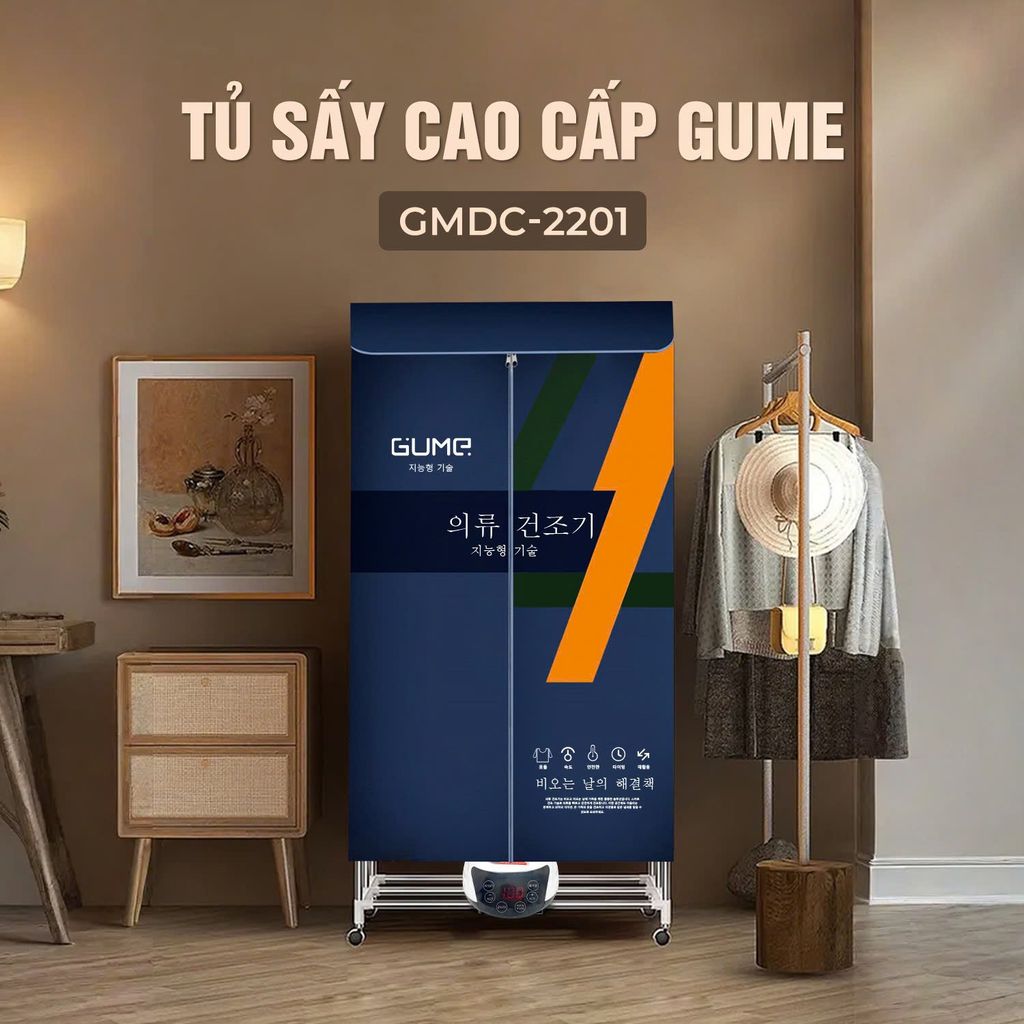 TỦ SẤY CAO CẤP GUME GMDC-2201 HÀN QUỐC - BẢO HÀNH 12 THÁNG