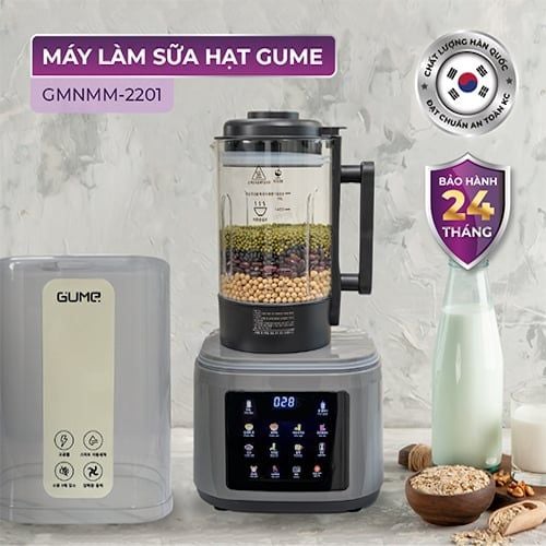 Máy làm sữa hạt đa năng 1.65L GUME Hàn Quốc - GMNMM-2201  - Bảo Hành 12 Tháng