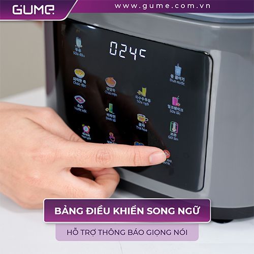 Máy làm sữa hạt đa năng 1.65L GUME Hàn Quốc - GMNMM-2201  - Bảo Hành 12 Tháng
