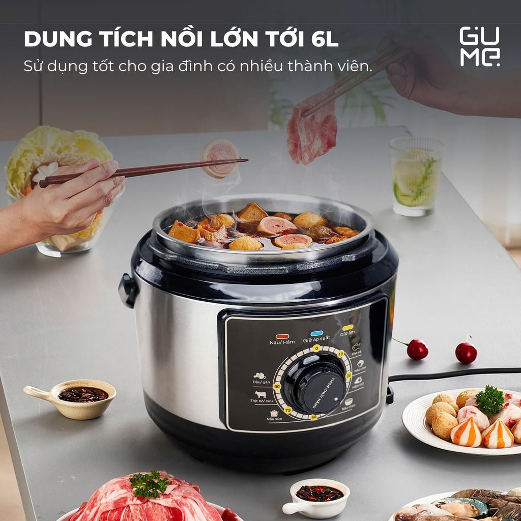 Nồi Áp Suất Điện Đa Năng Gume Korea Chính Hãng Giá Tốt - Bảo Hành 12 Tháng