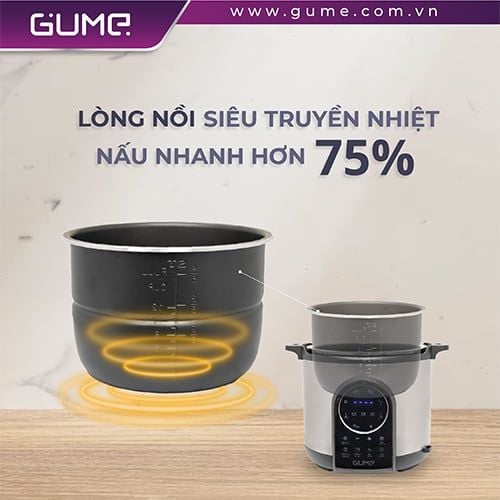 Nồi Áp Suất Điện Đa Năng GUME Hàn Quốc - Bảo hành 24 Tháng