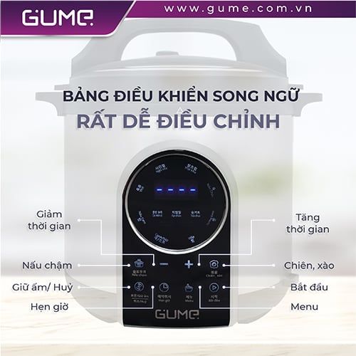 Nồi Áp Suất Điện Đa Năng GUME Hàn Quốc - Bảo hành 24 Tháng