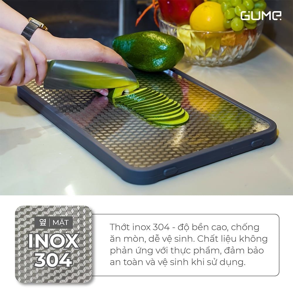 Thớt 2 Mặt Kháng Khuẩn Cao Cấp Gume Hàn Quốc- TGI-01  - Bảo Hành 1 đổi 1 trong 15 ngày
