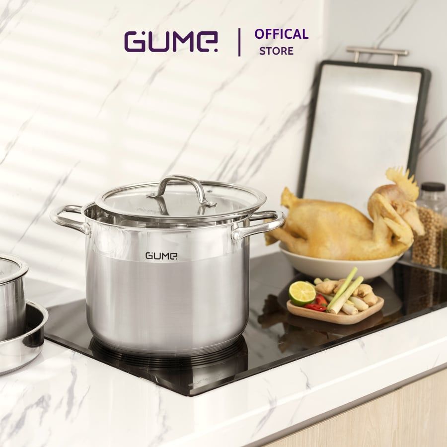 Bộ 3 nồi Inox đáy 5 Lớp GUME Hàn Quốc GMP-20- Bảo hành 1 đổi 1 trong 7 ngày