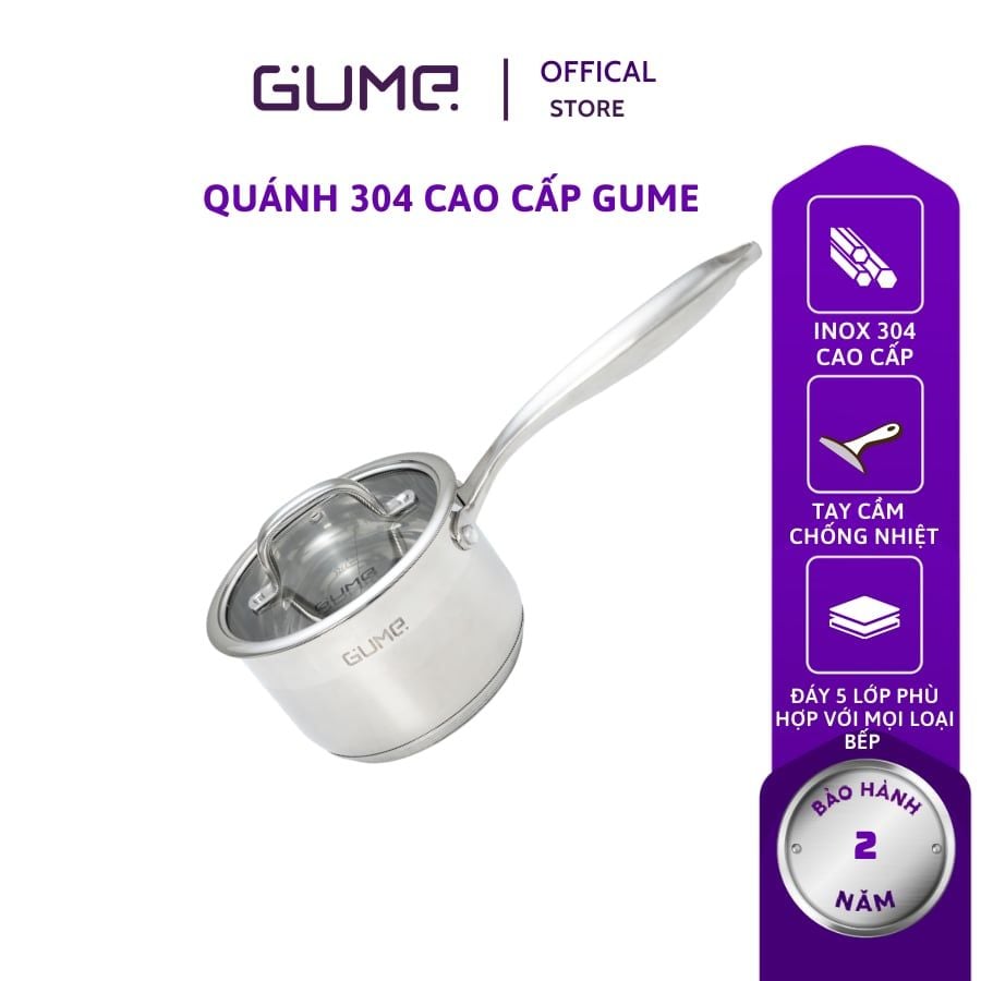 Quánh Inox Cao Cấp GUME Hàn Quốc - Bảo Hành 12 Tháng