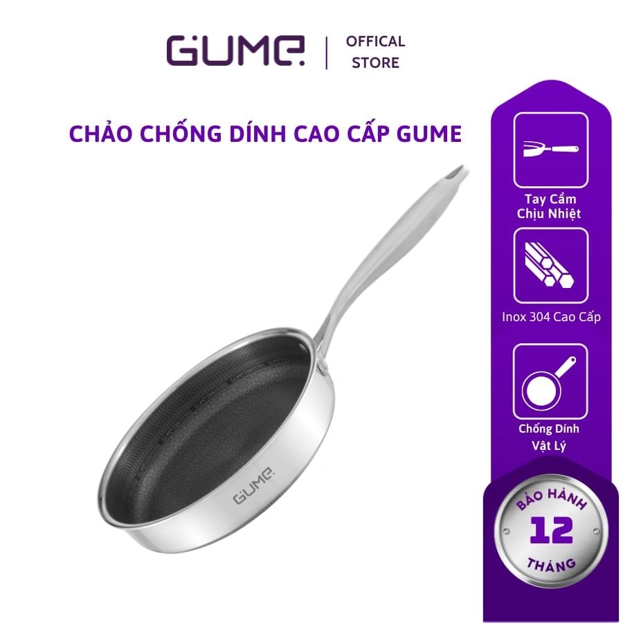 Chảo Chống Dính Cao Cấp GUME Hàn Quốc - Bảo Hành 12 Tháng