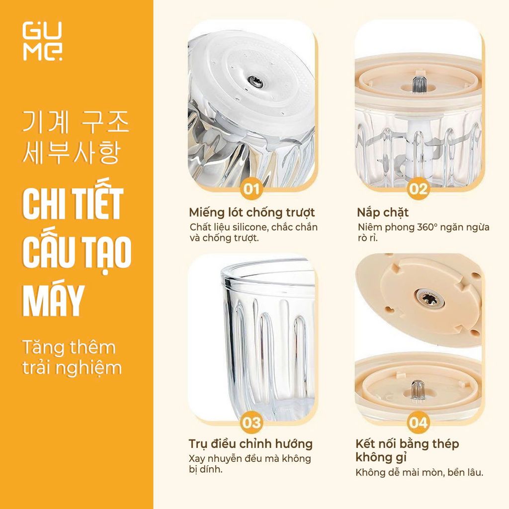 MÁY XAY ĂN DẶM HÀN QUỐC CHÍNH HÃNG GM-2212 GUME - BẢO HÀNH 1 NĂM