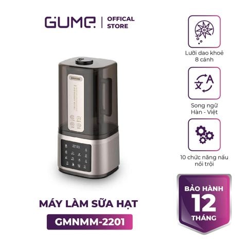  Máy làm sữa hạt đa năng 1.65L GUME Hàn Quốc - GMNMM-2201  - Bảo Hành 12 Tháng 