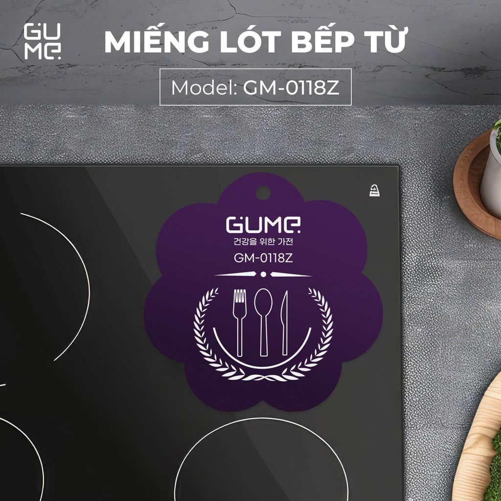 Miếng lót silicon chống trầy xước mặt bếp từ GUME Hàn Quốc Chính Hãng GM-0118Z - Bảo hành 1 đổi 1 trong 15 ngày