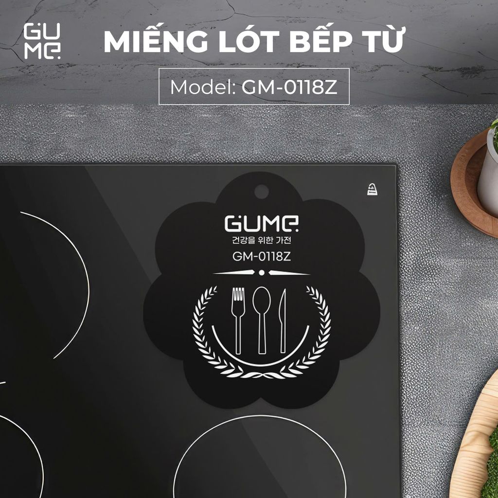 Miếng lót silicon chống trầy xước mặt bếp từ GUME Hàn Quốc Chính Hãng GM-0118Z - Bảo hành 1 đổi 1 trong 15 ngày