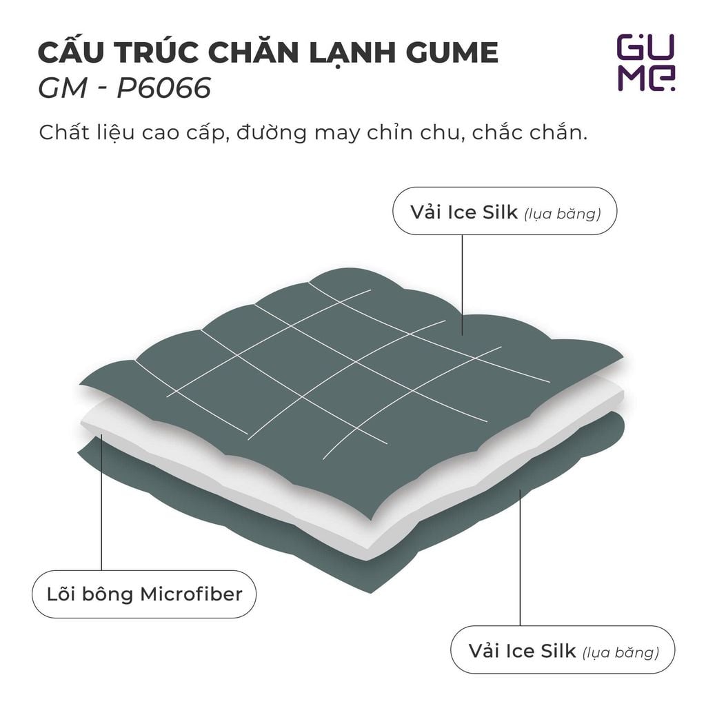 Chăn lạnh làm mát Chính Hãng GUME KOREA GM-P6066 - Lỗi 1 đổi 1 trong vòng 15 ngày