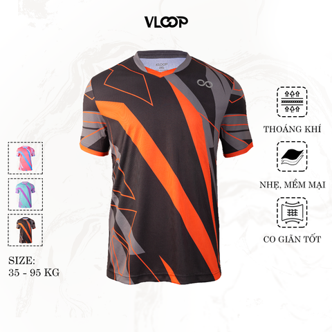 Áo thun thể thao màu đen chất thun co giãn chống nhăn thoáng khí-  BST KLOOP MÙA HÈ