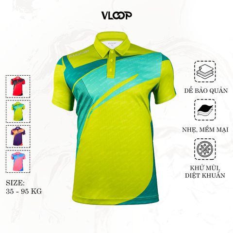 Áo thể thao màu xanh lá chất thun lạnh co giãn thoáng khí thoải mái - BST KLOOP INFINITY CHALLENGE