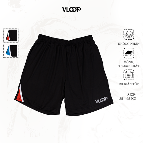 Quần thể thao VLOOP chất thun lạnh 4 chiều co giãn thoải mái chi tiết sọc đỏ