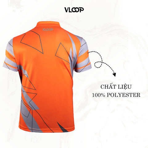 Áo Polo thể thao màu cam chất thun co giãn chống nhăn thoáng khí-  BST KLOOP MÙA HÈ