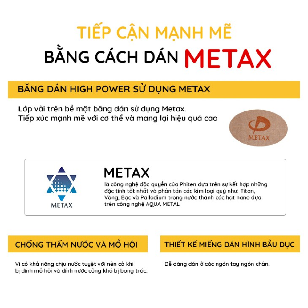  Băng dán cơ Phiten metax tape (50 miếng) 