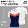  ÁO THỂ THAO VLOOP CỔ POLO MÀU TRẮNG - XANH NAVY - BST HALLO 2025 - VIVA COLLECTION 