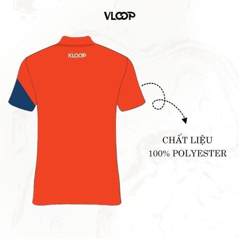 Áo Polo thể thao nam nữ KLOOP thấm hút mồ hôi màu đỏ- BST EXTREME CHALLENGE