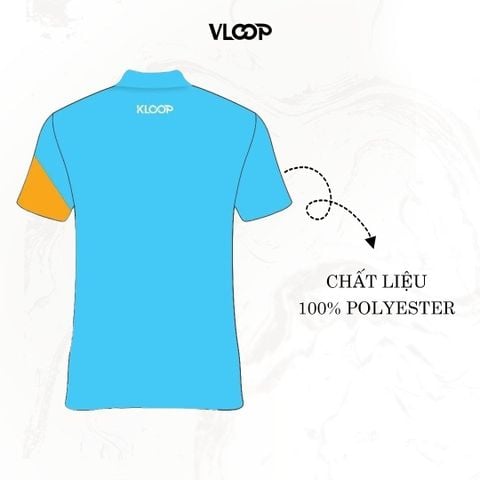 Áo Polo thể thao nam nữ KLOOP thấm hút mồ hôi màu xanh dương - BST EXTREME CHALLENGE