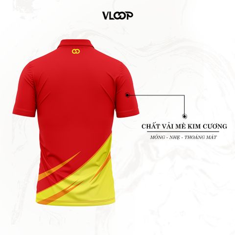 Áo thun tập luyện thể thao VLOOP nhanh khô thấm hút tốt màu đỏ - NEW WAVE