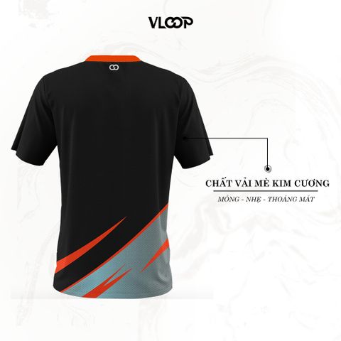 Áo thun tập luyện thể thao VLOOP nhanh khô thấm hút tốt màu đen - NEW WAVE