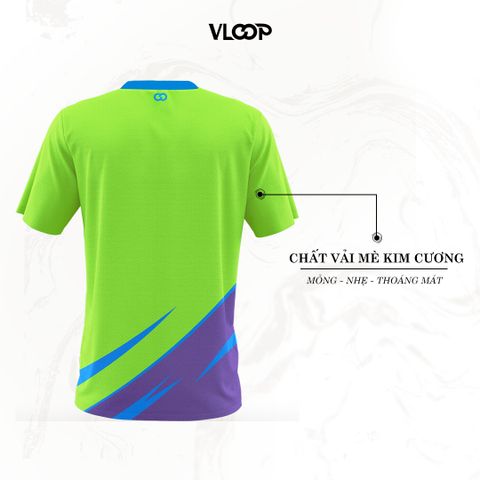 Áo thun tập luyện thể thao VLOOP nhanh khô thấm hút tốt màu xanh lá - NEW WAVE