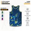  Áo Singlet Chạy Bộ VLOOP Màu Xanh Navy - BST KEEP MOVING 