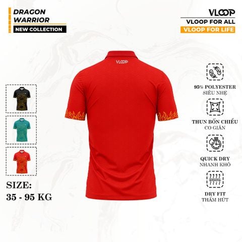 Áo Polo Thể Thao VLOOP, Áo Thun Polo Thể Thao Nam Nữ Có Cổ - BST DRAGON WARRIOR